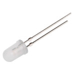 LED 5mm 90° crv./zel. 20mA transparentna, 2pin