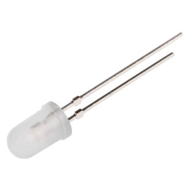 LED 5mm 90° crv./zel. 20mA transparentna, 2pin