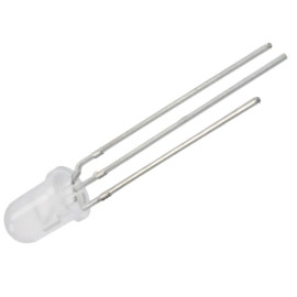 LED 5mm crv./zel. trioda; 60mcd; 50mcd; 60°; tra. 
