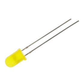 LED 5mm žuta 19mcd 36° 2,1V 10mA 585nm