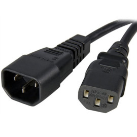 Kabel IEC C13 ženski / IEC C14 muški crni 1,8m
