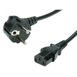 Kabel ŠUKO kutni / IEC C13 ravni 3x1mm2 crni 3m