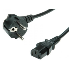 Kabel ŠUKO kutni / IEC C13 ravni 3x1mm2 crni 3m