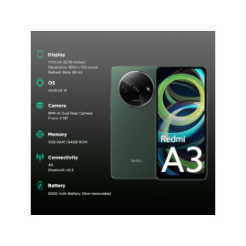 Mobitel smartphone Xiaomi REDMI A3 3+64GB, zeleni