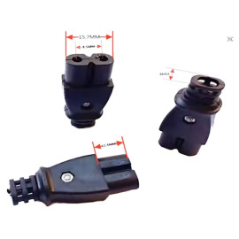 Utikač C7 230VAC 2,5A; 2-polni za kabel